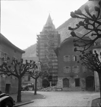 Renovation of St-Maurice cathedral 1946.