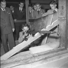 Shooting champion Walter Muller, Knabenschiessen of Zurich 1952.