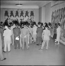 Opening of Hodler exhibition in Helmhaus Zurich 1951.