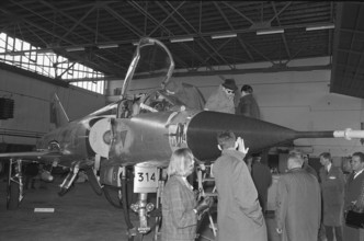 Civilians visiting army training ground Payerne 1967.
