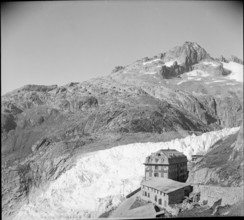 Furka pass and hotel Belvedere; 1946.