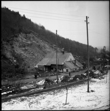 Rock Slip in Erlinsbach, clearance work; 1957.