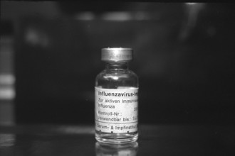 Bottle with influenza vaccine 1968