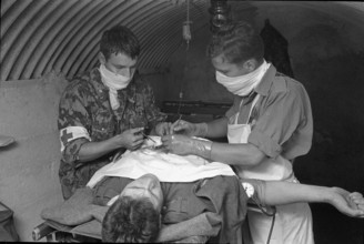Emergency treatment of wounded, Payerne 1967