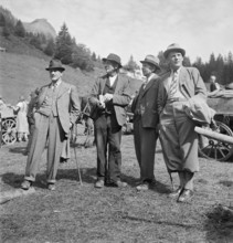 Men at the Kaesteilet in the Justistal valley, 1941.