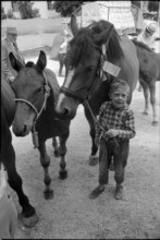 62nd Marche-Concours Saignelegier, boy with horse, 1965.
