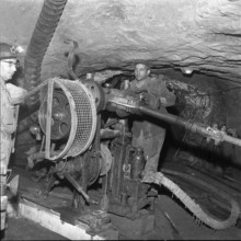 Water pump in the Bex salt mine; 1959.