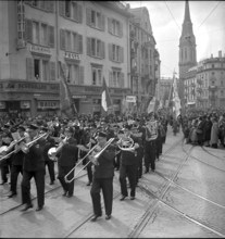 May Day rallies at Stauffacher, Zurich 1942.