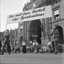 Youth at May Day demonstration in Zurich 1953.