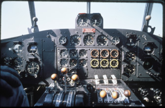 Dashboard, military aircraft Junkers JU-52.