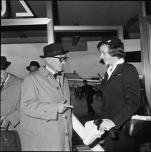 Le Corbusier at the airport Kloten 1961.