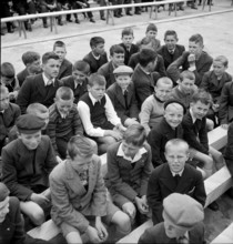 Glarus schoolboys at voter's meeting 1943.