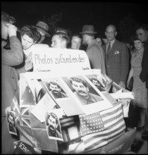 May 8th. 1945: Armistice's day: Selling photos for the Swiss yy.