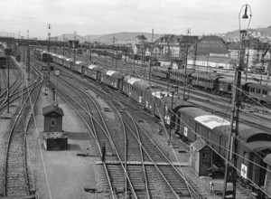 Railway traffic in Switzerland.