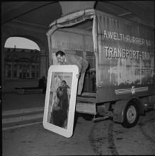Installing an exhibition in Helmhaus Zurich 1951.