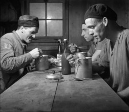 Miners have a break; coal mine Morschwil; 1944.