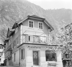 Butcher's shop in Erstfeld; 1942.