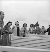Lausanne; Innovation employees at firm's party; 1944.