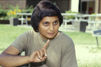 Ma An and Sheela, former follower of Bhagwan, 1987.