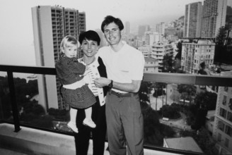 Tony Rominger and his family, 1991.