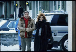 Robert Wagner and Jill St-John in Gstaad 1986.