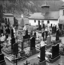 Empty graves, Goscheneralp Cemetery; 1955.