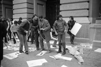 Belier demonstration in Berne 1972: affray with adversaries of separatism.