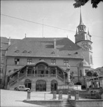 Fribourg; city hall; 1945.