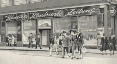 New headquarter in Zurich of Ringier publishing house at Bahnhofstrasse no. 46, 1941.