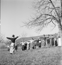 Belgian children on holiday for convalescence in Switzerland, 1942.