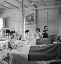 Disabled children in the patient's room, 1945.