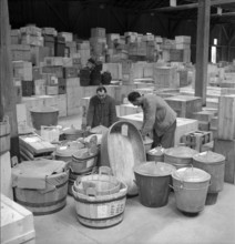 Warehouse of the Swiss donation organization, 1945.