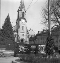 Swiss donation collecting point, 1945.