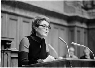 Lilian Uchtenhagen in National Council 1971.
