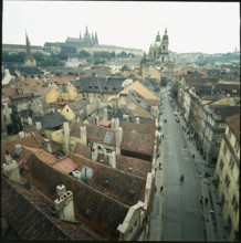 Prague: View over the rooves of the old town, 1974.