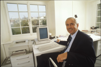 Walter Bosch at office, 1993.