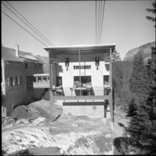 Valley station of the cable way Gerschnialp-Trubsee, Engelberg 1959.