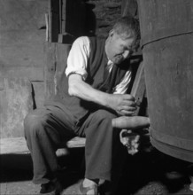 Alex Studer testing the new Heidenwein, 1956.