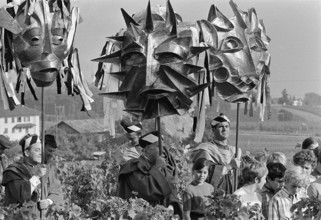 Winegrower's festival in Mont-sur-Rolle, 1971.