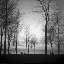 Springtime at lake shore, 1947.