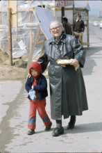 Sympathizers visiting the squatter village.