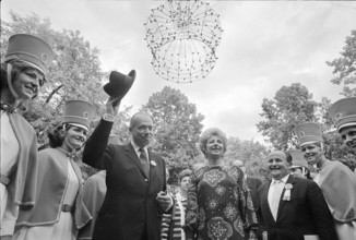 Prince Franz Josef and Gina of Liechtenstein at the Zurich city party, 1971.