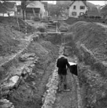 Excavation of Roman officer appartments in Windisch, 1954.
