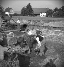 Excavations in Augusta Raurica, 1948.