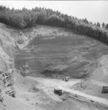 Schoftland gravel pit, sand pit; 1955.