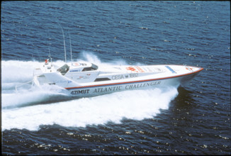 High tech boat Atlantic Challenger 1988.