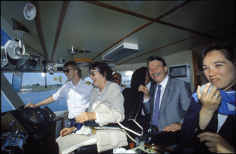 Rene Felber in Norway 1991: excursion on a boat.