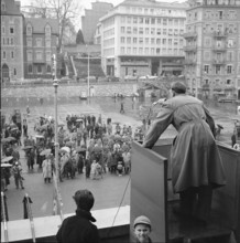 Speaker at May Day rallies in Lausanne 1956.