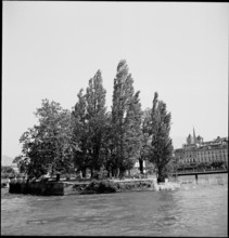 Rousseau-Island in Geneva, 1946.
