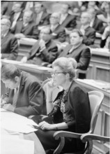 Walter Renschler and Lilian Uchtenhagen in National Council 1971.
